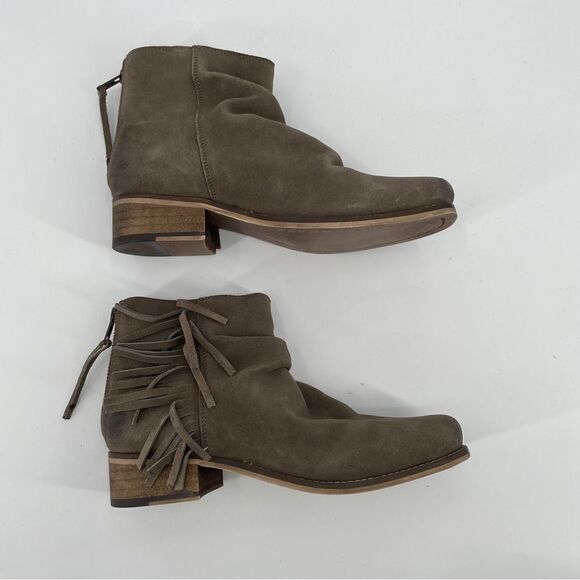 ~Seychelles Suede Fringe Ankle Boots NWOB 7 - Picture 3 of 9